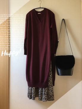 「NETSTAR（ネットスター）のアイテム」を使った、teey+さん（レディース・155cm）の秋コーディネート
