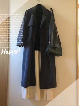 「antiqua」｜「アイテム（その他アウター）」を使った、teey+さん（レディース・155cm）の冬コーディネート