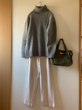 「sita parantica（シータパランティカ）のSITA PARANTICA CANVAS TOTE BAG（トートバッグ）」を使った、teey+さん（レディース・155cm）の冬コーディネート
