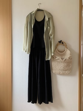 「nice claup」｜「アイテム（オールインワン・サロペット）」を使った、teey+さん（レディース・155cm）の夏コーディネート