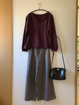 「SENSE OF PLACE by URBAN RESEAR」｜「アイテム（スウェット）」を使った、teey+さん（レディース・155cm）の秋コーディネート