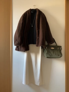 「sita parantica（シータパランティカ）のSITA PARANTICA CANVAS TOTE BAG（トートバッグ）」を使った、teey+さん（レディース・155cm）の冬コーディネート