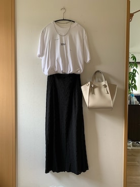 「OpenCLOSE（オープンクローズ）のアイテム（トップス）」を使った、teey+さん（レディース・155cm）の夏コーディネート