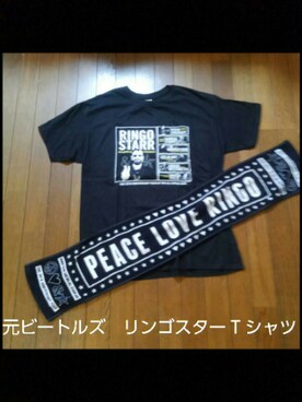 「リンゴスターのアイテム（Tシャツ/カットソー、ブラック系）」を使った、kaiyuugyoさんの春コーディネート