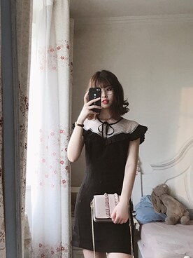 「sandro（サンドロ）のアイテム（ワンピース/ドレス）」を使った、小行星072号さん（レディース・169cm）の春コーディネート