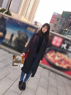 「NICE CLAUP（ナイスクラップ）のアイテム（ダッフルコート）」を使った、小行星072号さん（レディース・169cm）の冬コーディネート