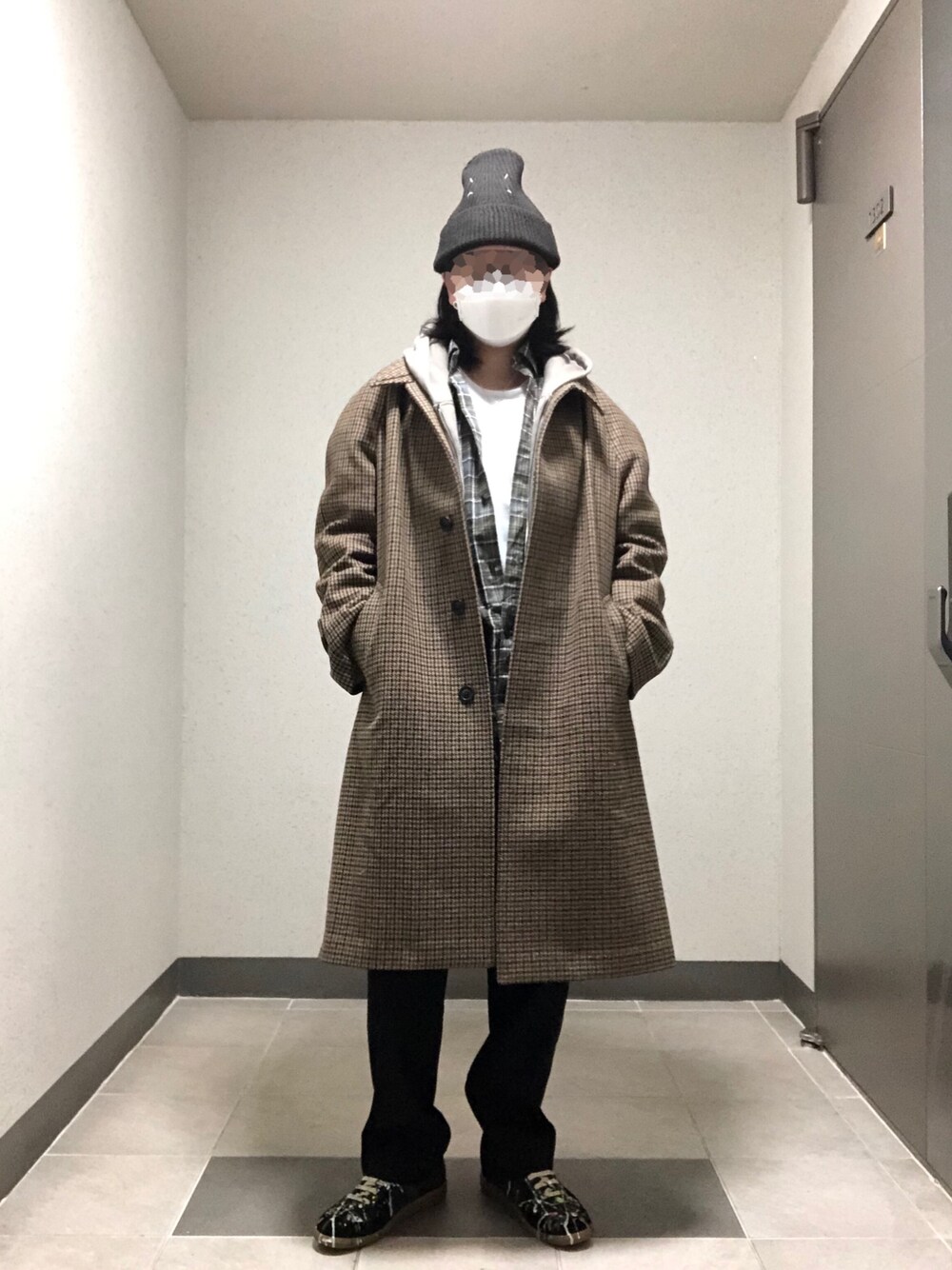 Maison Martin Margiela グレンチェックチェスターコート Maison Martin Margiela グレンチェックチェスターコート