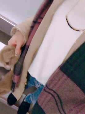 「OLIVE des OLIVE（オリーブデオリーブ）のアイテム（ノーカラージャケット）」を使った、rさん（レディース・152cm）の冬コーディネート