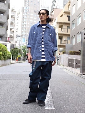 「SPAZ（スパーズ）のアイテム」を使った、Yuya Nagaiさん（メンズ・170cm）の春コーディネート