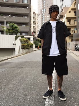 「Emerica（エメリカ）のアイテム（財布/小物）」を使った、Yuya Nagaiさん（メンズ・170cm）の夏コーディネート