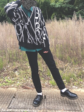 「LAD MUSICIAN（ラッドミュージシャン）のアイテム（その他アウター）」を使った、酸欠さんさん（メンズ・169cm）の秋コーディネート