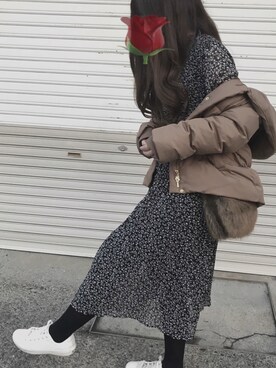 「寒いです」｜AIKOさん（レディース・158cm）の冬コーディネート