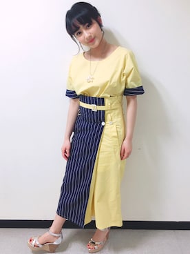 「JUN OKAMOTO（ジュンオカモト）のアイテム」を使った、平 祐奈 | Yuna Tairaさん（レディース・155cm）の春コーディネート