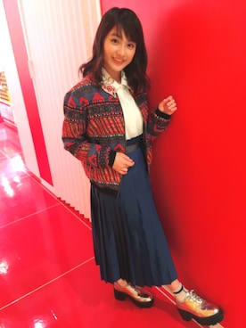 「Desigual（デシグアル）のアイテム（ジャケット/アウター）」を使った、平 祐奈 | Yuna Tairaさん（レディース・155cm）の秋コーディネート