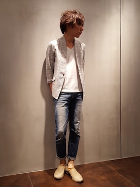 「アイテム（その他シューズ）」を使った、zakiさん（メンズ・174cm）の春コーディネート