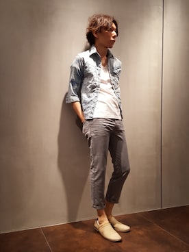 「アイテム（その他シューズ）」を使った、zakiさん（メンズ・174cm・40代）の夏コーディネート