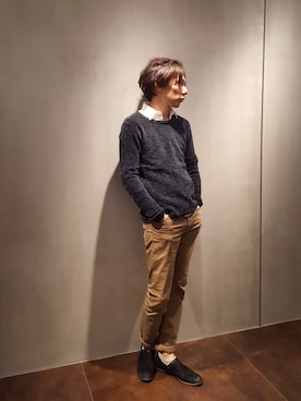 「アイテム（その他シューズ）」を使った、zakiさん（メンズ・174cm・40代）の冬コーディネート