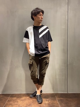 「アイテム（スリッポン）」を使った、zakiさん（メンズ・174cm・40代）の夏コーディネート