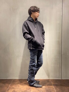 「シンフルコーデ」｜「アイテム（スリッポン）」を使った、zakiさん（メンズ・174cm）の冬コーディネート