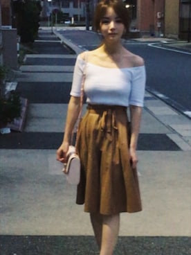 「Ted Baker（テッドベーカー）のアイテム（バッグ）」を使った、chihirooohさん（レディース・149cm）の夏コーディネート