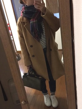 「ガラガラコーデ」｜かおぶーさん（レディース・162cm）の冬コーディネート
