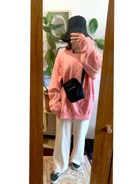 Polo Ralph Lauren ポロラルフローレン のスウェット ピンク系 を使ったレディース人気ファッションコーディネート Wear