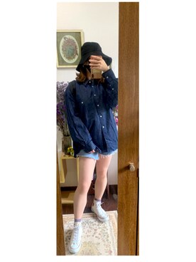 「H&M（エイチ・アンド・エム）のアイテム（ハット）」を使った、aaaさん（レディース・153cm）の春コーディネート