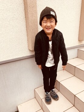 「Moujonjon（ムージョンジョン）のアイテム（その他パンツ）」を使った、D&Aさん（キッズ・110cm）の秋コーディネート