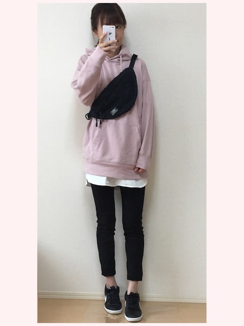 星あかり ユニクロのパーカーを使ったコーディネート Wear