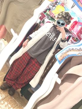 「タータンチェック」｜湯さん（レディース・153cm）の冬コーディネート