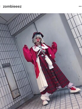 「白ソックス」｜湯さん（レディース・153cm）の冬コーディネート