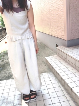 「Another Edition（アナザーエディション）のアイテム（シューズ）」を使った、saさん（レディース・148cm）の夏コーディネート