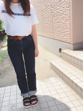 「Another Edition（アナザーエディション）のアイテム（シューズ）」を使った、saさん（レディース・148cm）の夏コーディネート