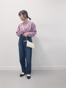 「SMELLY（スメリー）のアイテム（ピアス（両耳用））」を使った、nanakoさん（レディース・153cm）の冬コーディネート