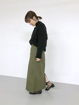 nanakoさんの「ベイカーポケットロングスカート」を使ったコーディネート