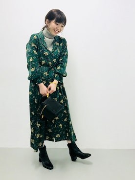 「SMELLY（スメリー）のアイテム（ピアス（両耳用））」を使った、nanakoさん（レディース・153cm）の冬コーディネート