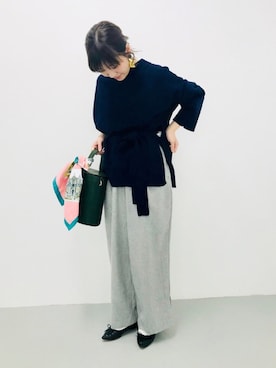 「SMELLY（スメリー）のアイテム（ピアス（両耳用））」を使った、nanakoさん（レディース・153cm）の冬コーディネート