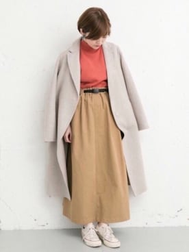 「アイラブCONVERSE」｜「アイテム（チェスターコート）」を使った、nanakoさん（レディース・153cm）の冬コーディネート