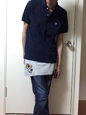 「アイテム（ポロシャツ）」を使った、motorizerさん（メンズ・173cm）の夏コーディネート