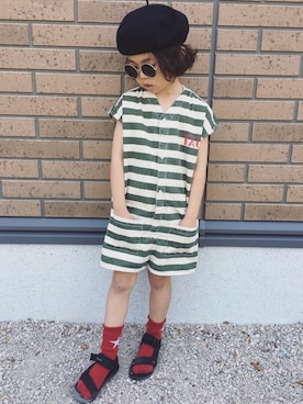 「quoti use fith（クゥオティ　ユース　フィス）のアイテム（シューズ）」を使った、yuuuuuuminさん（キッズ・120cm）の夏コーディネート