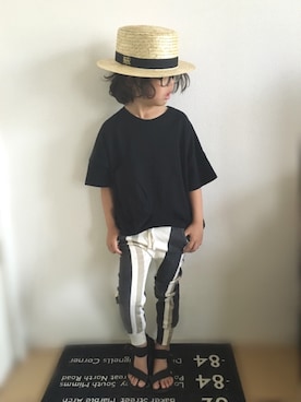 「quoti use fith（クゥオティ　ユース　フィス）のアイテム（シューズ）」を使った、yuuuuuuminさん（キッズ・120cm）の夏コーディネート