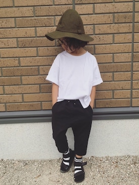 「quoti use fith（クゥオティ　ユース　フィス）のアイテム（シューズ）」を使った、yuuuuuuminさん（キッズ・120cm）の夏コーディネート