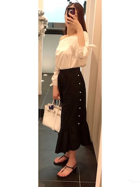 「tibi（ティビ）のアイテム（パンツ）」を使った、yuさん（レディース・165cm）の夏コーディネート