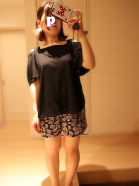 「FREDY&GLOSTER（フレディアンドグロスター）のアイテム（Tシャツ/カットソー）」を使った、chiho✳︎msさん（レディース・148cm）の夏コーディネート