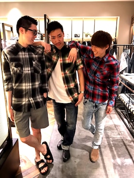 「DIESEL（ディーゼル）の00SZS10NAPK（シャツ/ブラウス、ブラック系）」を使った、Takuma  Nabetaniさん（メンズ・168cm）の春コーディネート
