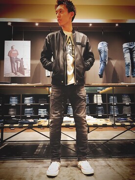 ライダースジャケットを使った Denimcampaign の人気ファッションコーディネート Wear
