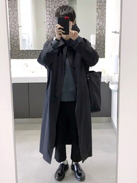 「KIIT（キート）のアイテム（スラックス）」を使った、ao-iroさん（メンズ・180cm）の冬コーディネート