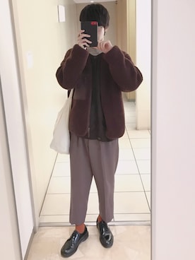 「レトロ」｜「アイテム（その他アウター）」を使った、ao-iroさん（メンズ・180cm）の冬コーディネート
