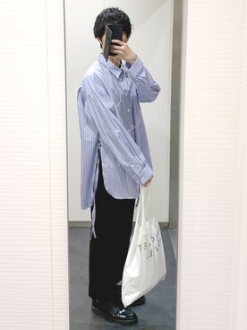 「KIIT（キート）のアイテム（スラックス）」を使った、ao-iroさん（メンズ・180cm）の夏コーディネート