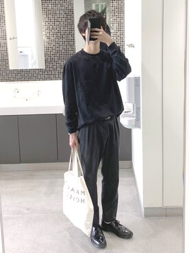 「MARGARET HOWELL（マーガレットハウエル）のアイテム（スラックス）」を使った、ao-iroさん（メンズ・180cm）の夏コーディネート